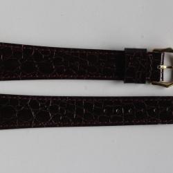 RAYMOND WEIL Bracelet pour montre cuir bordeaux brillant 18 mm