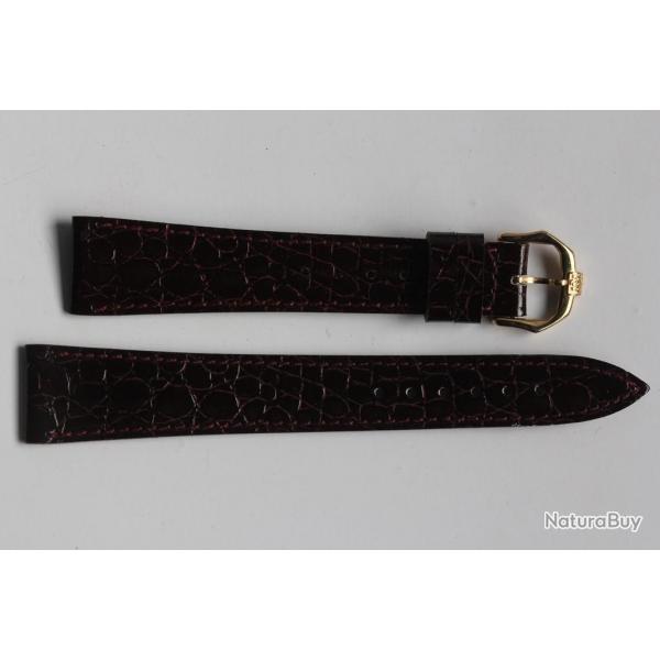 RAYMOND WEIL Bracelet pour montre cuir bordeaux brillant 18 mm