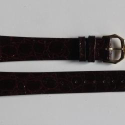 RAYMOND WEIL Bracelet pour montre cuir bordeaux brillant 17 mm