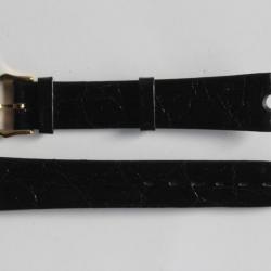 RAYMOND WEIL Bracelet pour montre croco noir brillant 17 mm