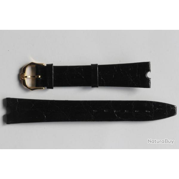 RAYMOND WEIL Bracelet pour montre croco noir brillant 17 mm