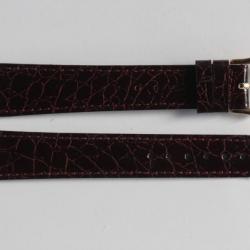 RAYMOND WEIL Bracelet pour montre cuir bordeaux brillant 17 mm