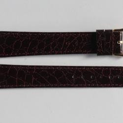 RAYMOND WEIL Bracelet pour montre cuir bordeaux brillant 17 mm