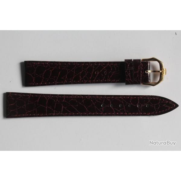 RAYMOND WEIL Bracelet pour montre cuir bordeaux brillant 17 mm