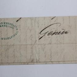 Entier postal Suisse cachet veillon emery horlogerie Lausanne 1863