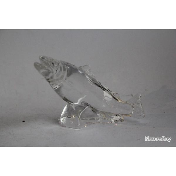 Poisson Saumon cristal Hadeland Glassverk Norvge
