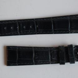PATEK PHILIPPE Bracelet pour montre cuir bleu foncé 20 mm