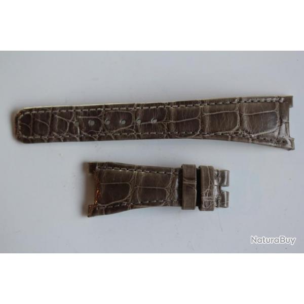 PATEK PHILIPPE Bracelet pour montre cuir gris 21 mm