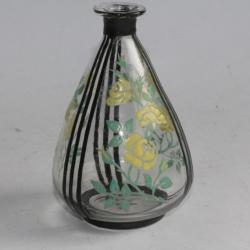 Vase verre émaillé Willy Meitzen Fritz Heckert