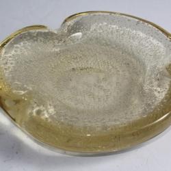 DAUM Cendrier cristal bullé