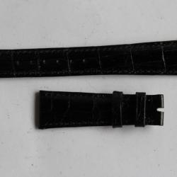 PATEK PHILIPPE Bracelet pour montre cuir noir brillant 20 mm