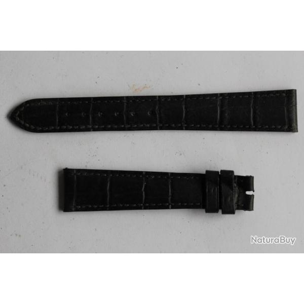 PATEK PHILIPPE Bracelet pour montre cuir noir 17 mm