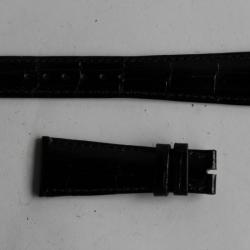 PATEK PHILIPPE Bracelet pour montre cuir noir brillant 22 mm