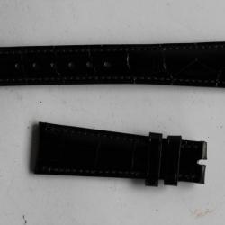 PATEK PHILIPPE Bracelet pour montre cuir noir brillant 20 mm