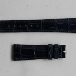 PATEK PHILIPPE Bracelet pour montre cuir bleu brillant 20 mm