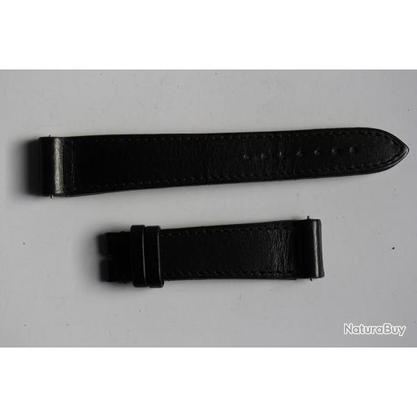 Bracelet pour montre HTO Watches cuir noir 19 mm