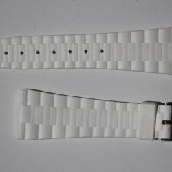 Bracelet pour montre silicone blanc 24 mm