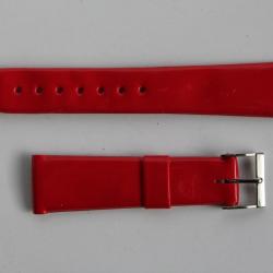 Bracelet pour montre vernis rouge 15 mm