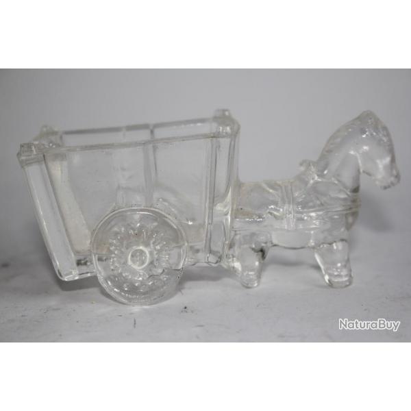 Cendrier cristal moul Attelage Cheval.