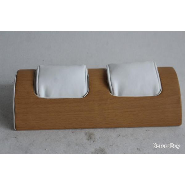 Prsentoir pour 2 montres bois