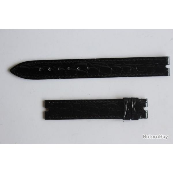 VAN CLEEF & ARPELS Bracelet pour montre cuir noir 14 mm