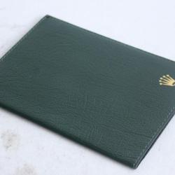 ROLEX Portefeuille publicitaire montres Rolex cuir vert