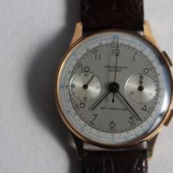 Montre chronographe suisse or 18k