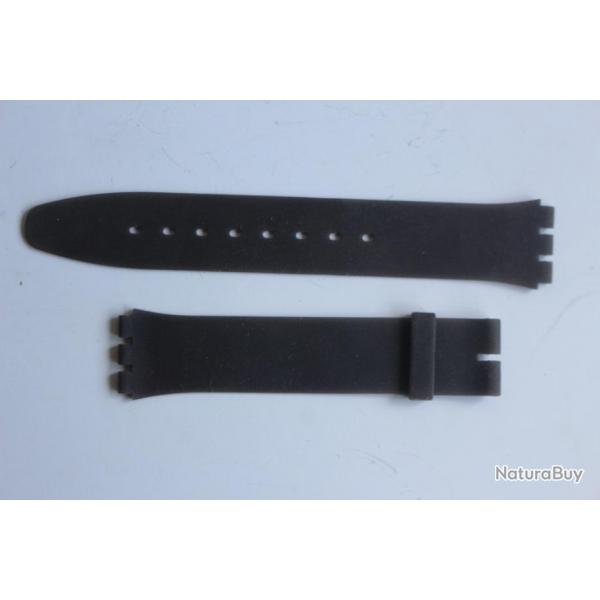 Bracelet pour montre SWATCH ultra souple silicone gris 16 mm