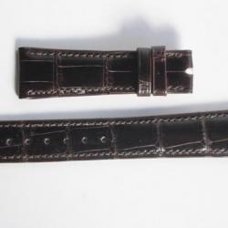 PATEK PHILIPPE Bracelet pour montre brun foncé brillant 19 mm
