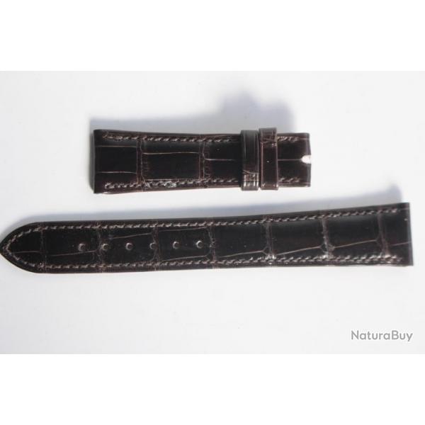 PATEK PHILIPPE Bracelet pour montre brun fonc brillant 19 mm
