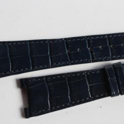 PATEK PHILIPPE Bracelet pour montre cuir bleu foncé mat 25 mm