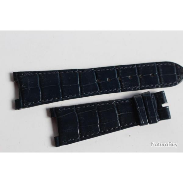 PATEK PHILIPPE Bracelet pour montre cuir bleu fonc mat 25 mm