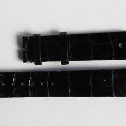 PATEK PHILIPPE Bracelet pour montre croco noir brillant 18 mm