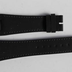PATEK PHILIPPE Bracelet montre cuir noir mat 25 mm