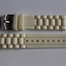 GUESS Bracelet pour montre silicone blanc 20 mm