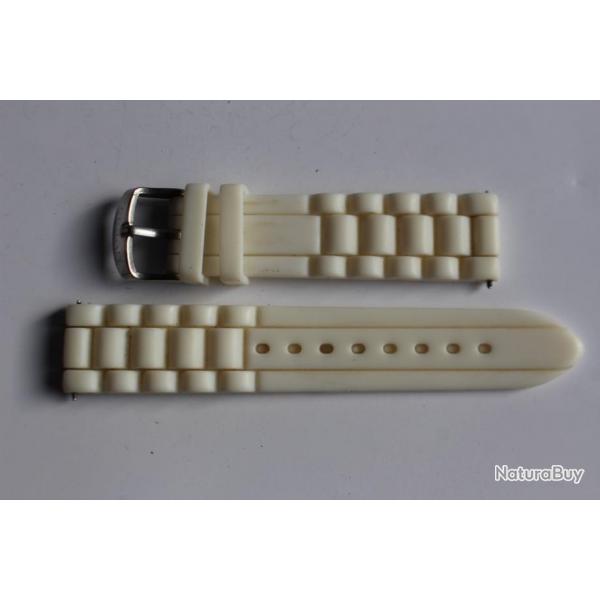 GUESS Bracelet pour montre silicone blanc 20 mm