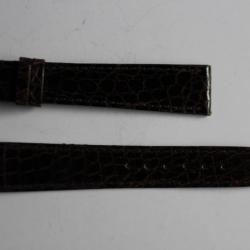 OMEGA Bracelet pour montre croco brun 17 mm