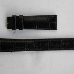 PATEK PHILIPPE Bracelet pour montre cuir noir 19 mm