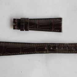 PATEK PHILIPPE Bracelet pour montre cuir brun 19 mm