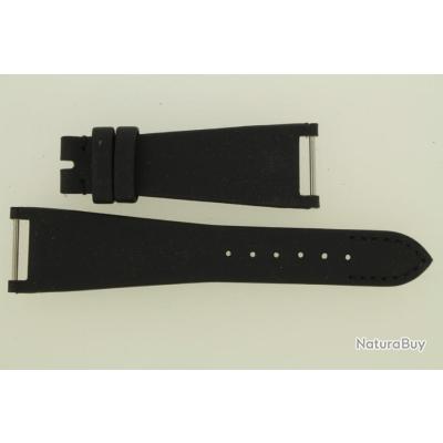 Bracelet De Montre Patek Philippe En Cuir Noir - Largeur 21 Mm - Occasion