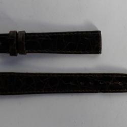 OMEGA Bracelet pour montre croco brun foncé 14 mm