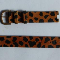 Bracelet pour montre TISSOT motifs léopard 16 mm + boucle