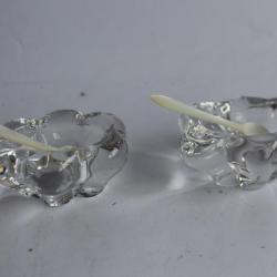 DAUM paire de salières en cristal