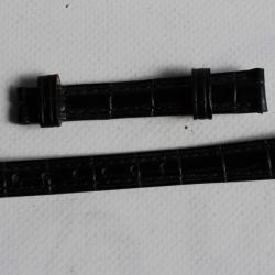 FREDERIQUE CONSTANT Bracelet montre crocodile noir 12 mm