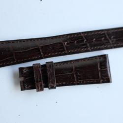 PATEK PHILIPPE Bracelet montre cuir brun 21 mm