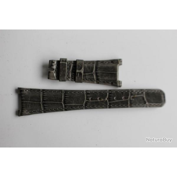 PATEK PHILIPPE Bracelet pour montre cuir gris 20 mm