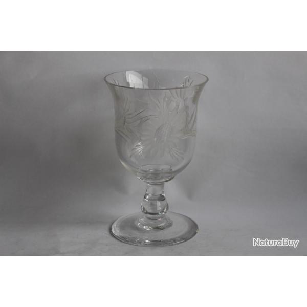 Grande coupe calice cristal taill Art de la table