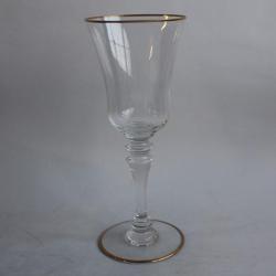 BACCARAT Grand verre cristal VIenne liseré or