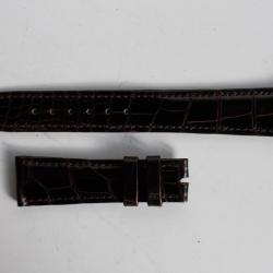 PATEK PHILIPPE Bracelet pour montre cuir brun foncé 19 mm