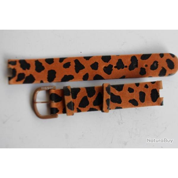Bracelet pour montre TISSOT motifs lopard 16 mm + boucle